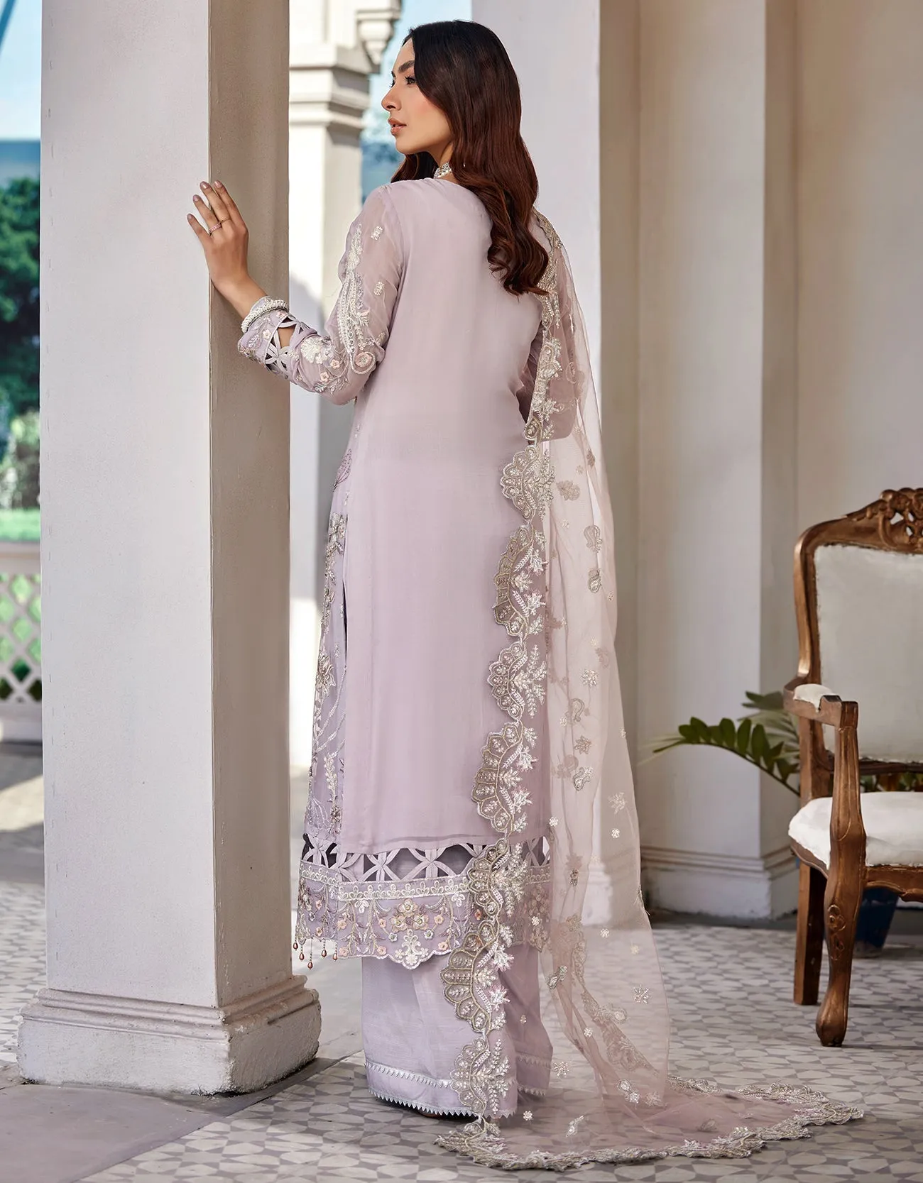 Embroidered Pakistani Salwar Kameez and Dupatta Dress