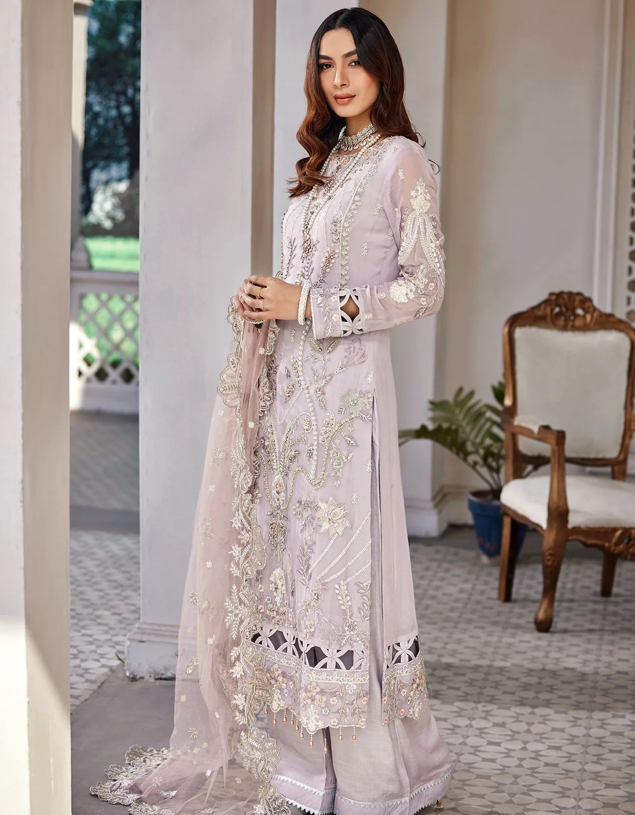 Embroidered Pakistani Salwar Kameez and Dupatta Dress
