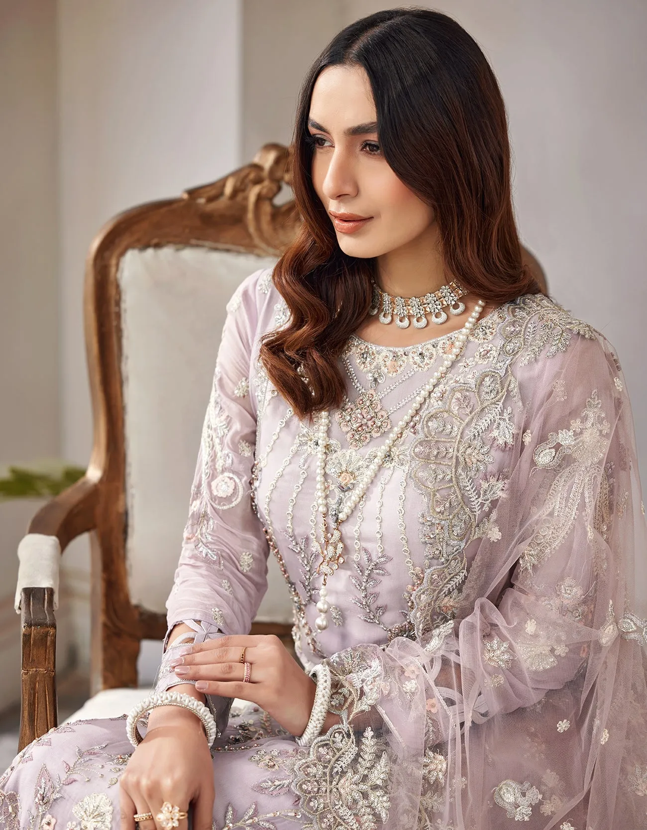 Embroidered Pakistani Salwar Kameez and Dupatta Dress