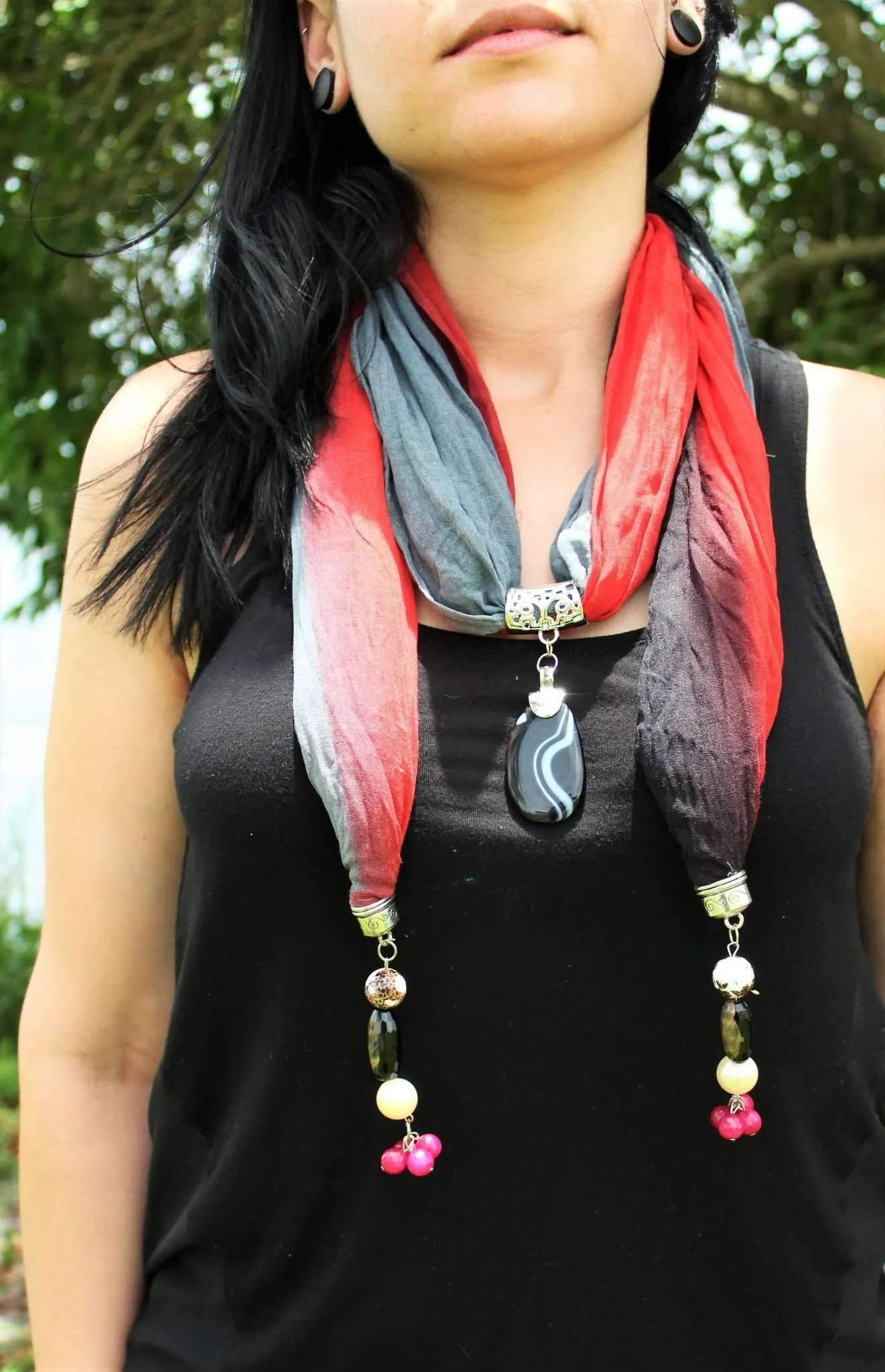 Fall Blends Pendant Scarf