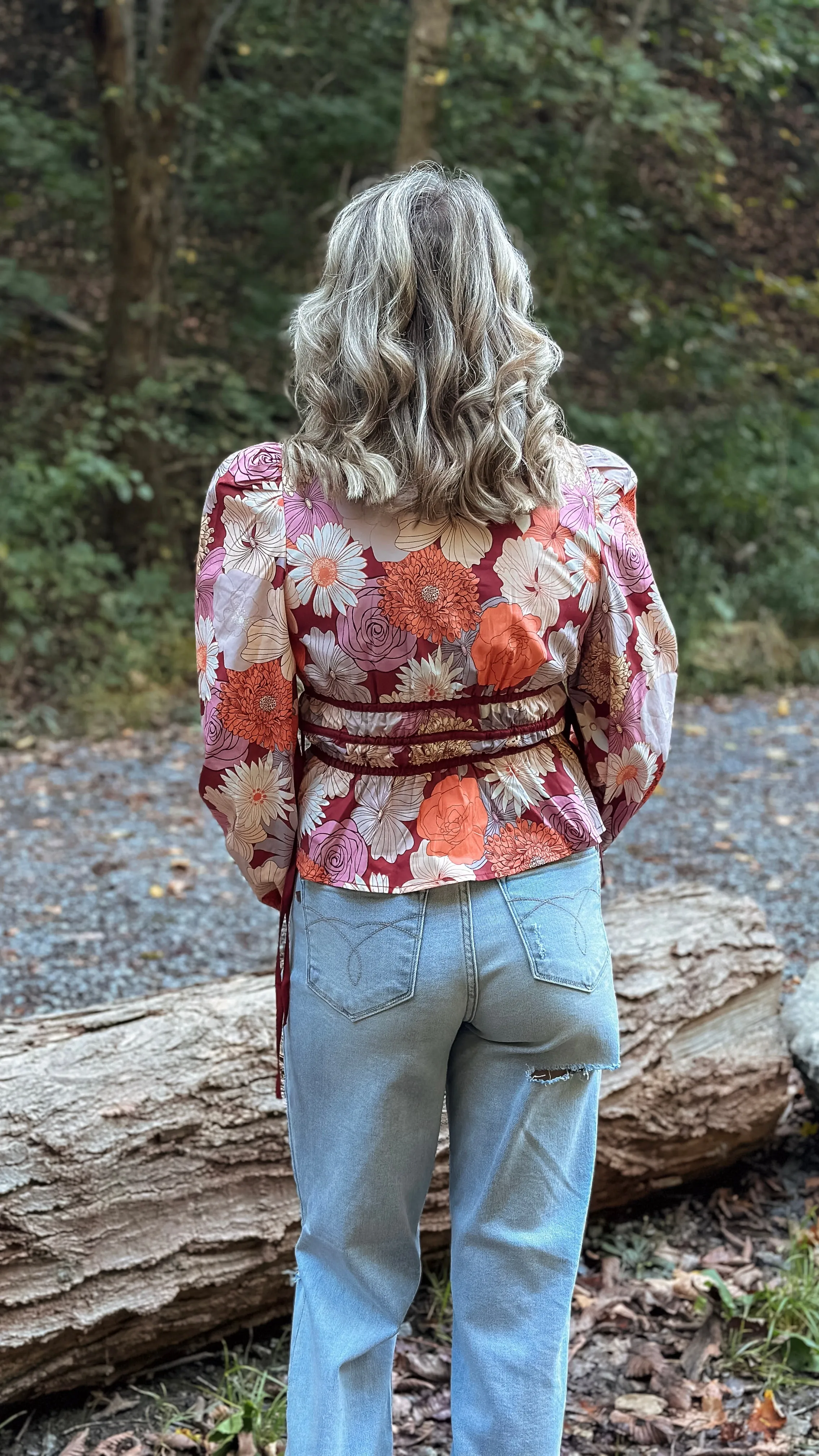 Fall Harvest Floral Blouse