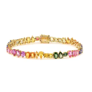 Felice Mixed Shaped Multi-Colored Sapphire Bracelet