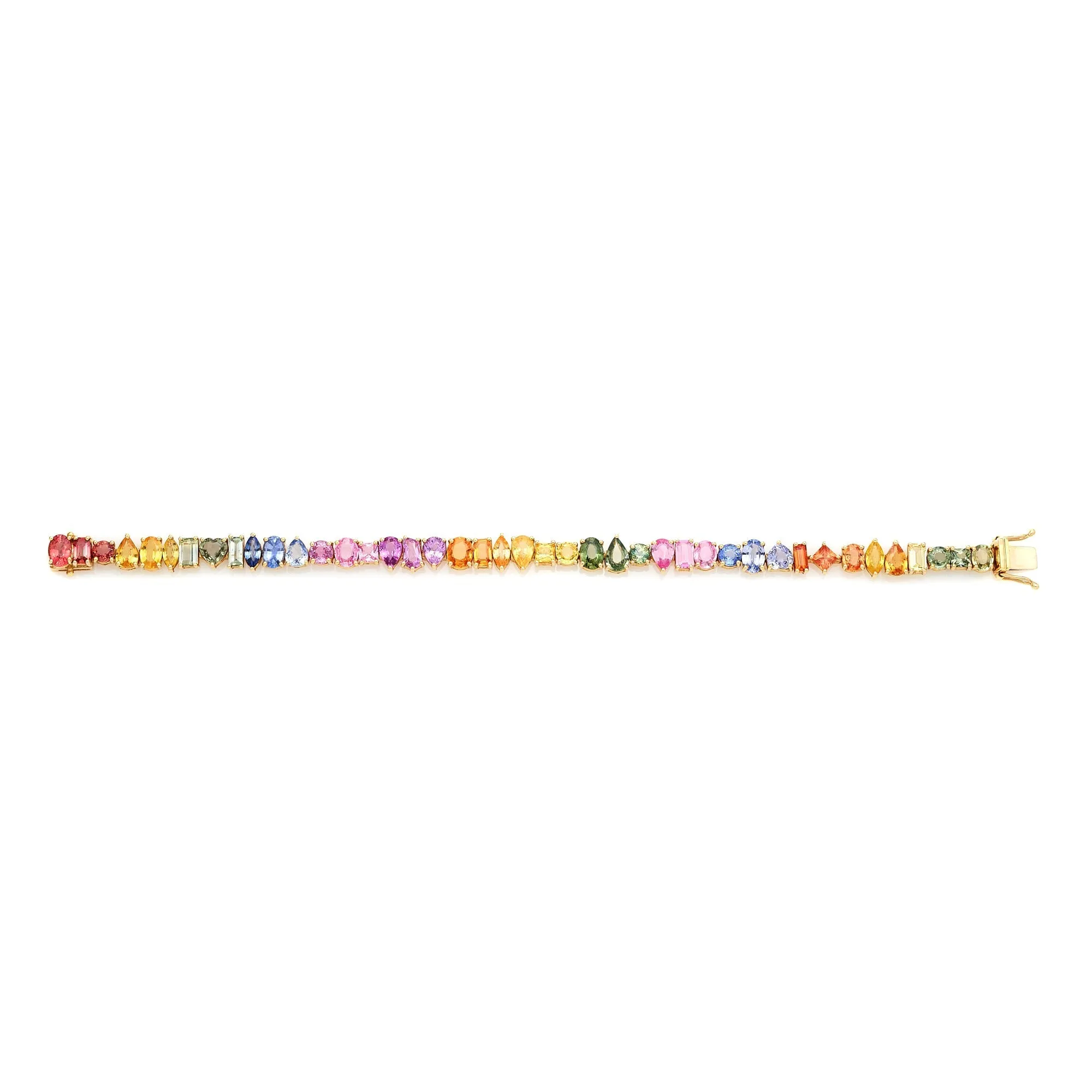 Felice Mixed Shaped Multi-Colored Sapphire Bracelet