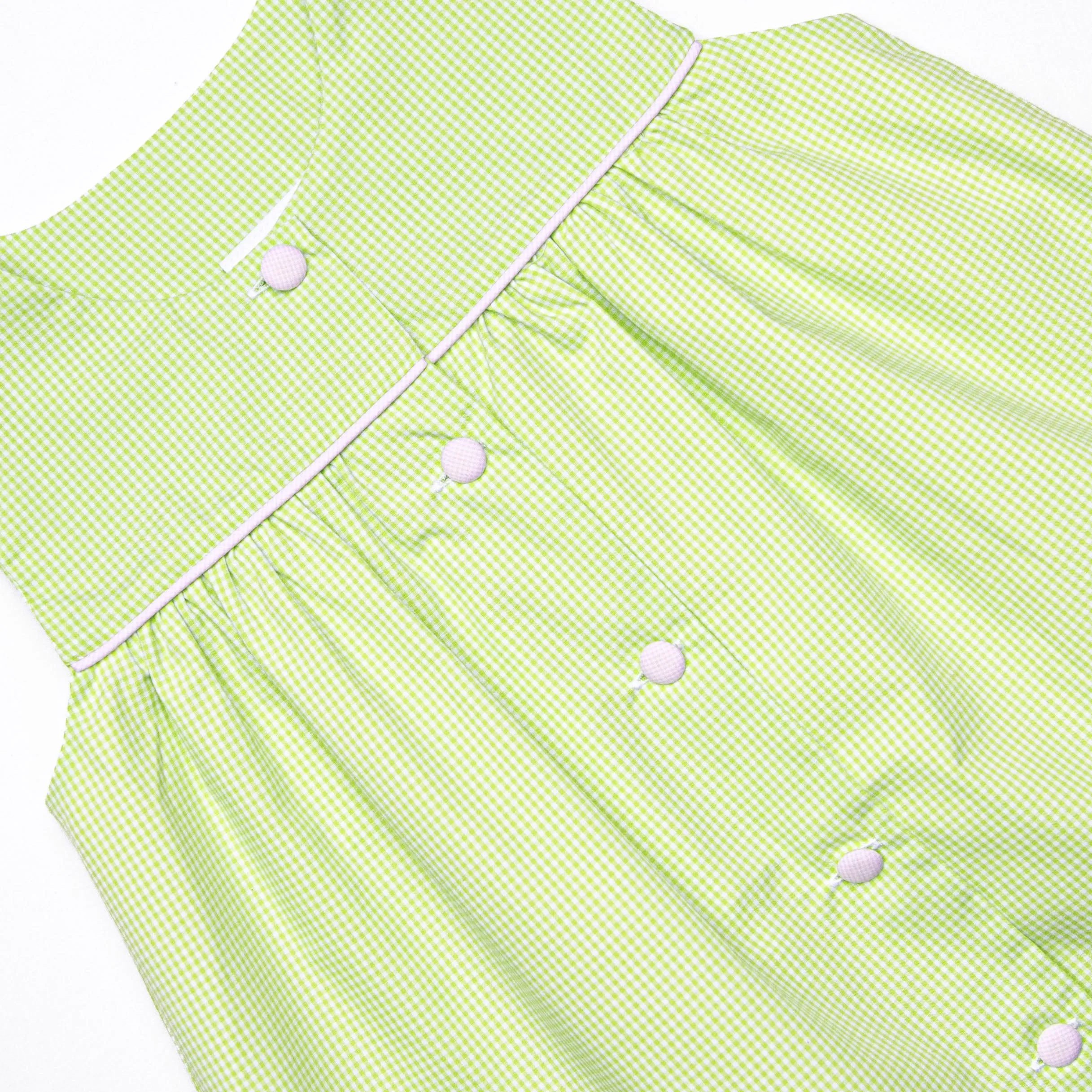 Fresh Air Flowers Applique Dress, Green