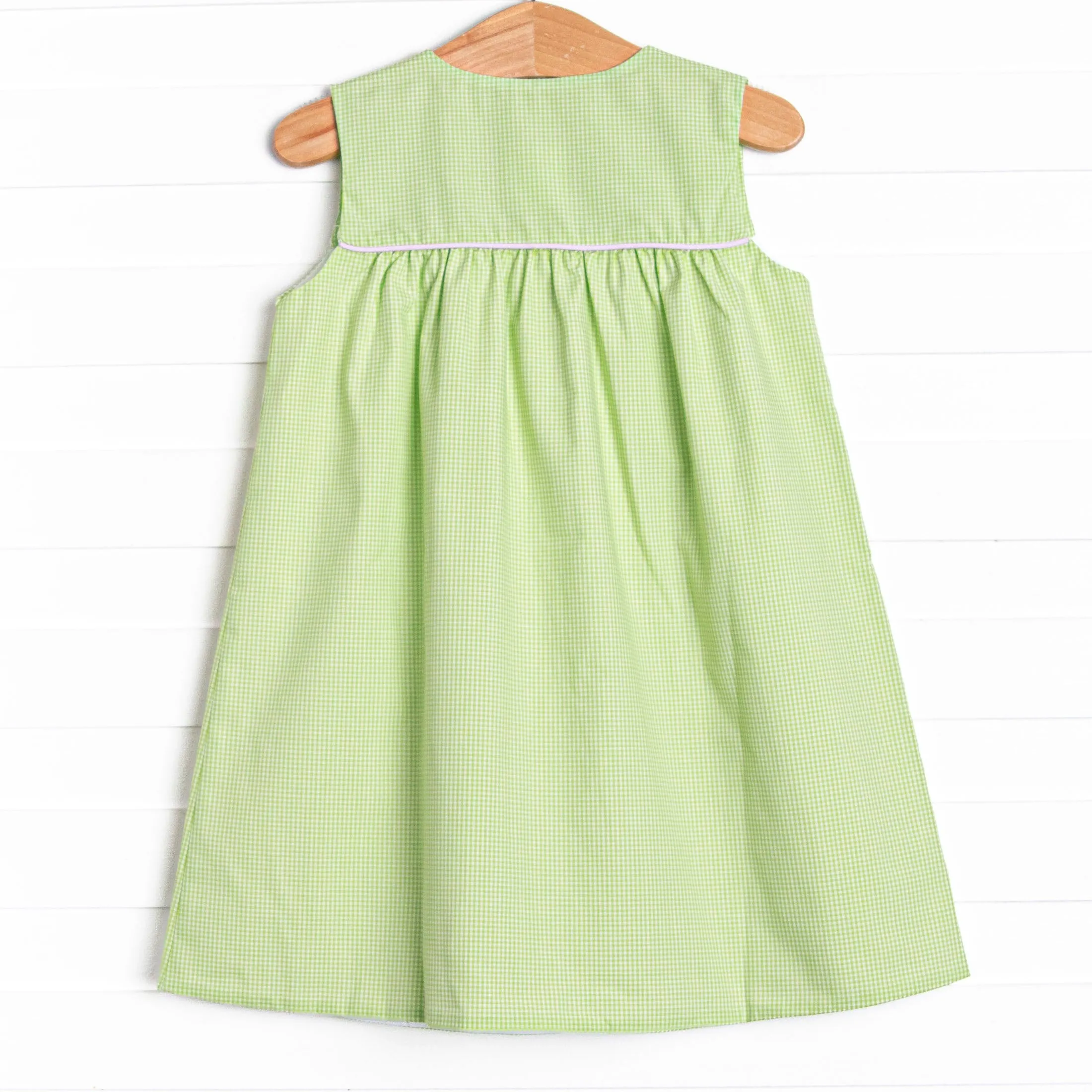 Fresh Air Flowers Applique Dress, Green