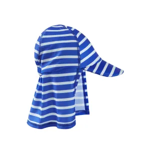 Frugi Little Swim Sun Hat Lm6z0 Blue Stripe