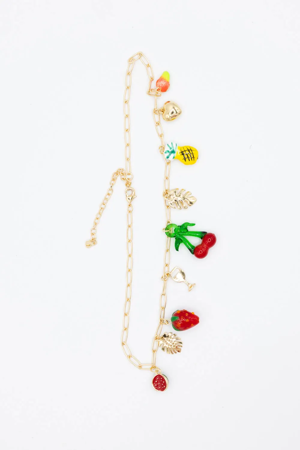 Fruit Charms Necklace in Multi | JNC455GDMLT