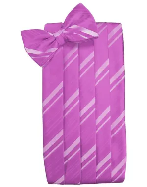 Fuchsia Kids Striped Satin Cummerbund