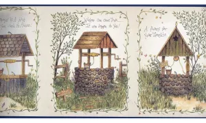 Garden Stone Well 08041AAI AAI8041 Wallpaper Border