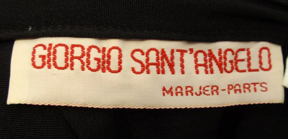 GIORGIO SANT'ANGELO 1980s Black Beaded and Embroidered Skirt