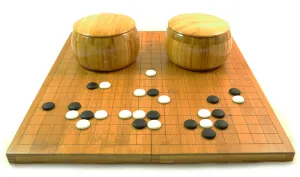 Go Set with Bamboo Bowls & Folding Game Board