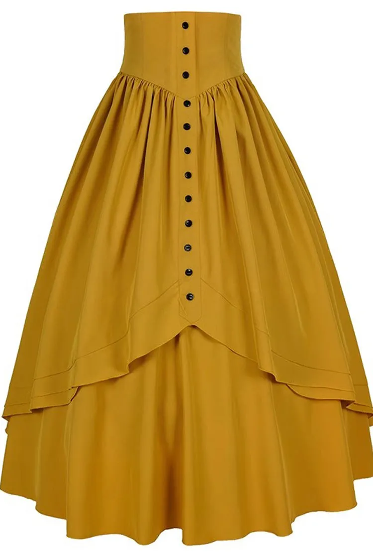 Gothic Elegant Ruffle Lolita Victorian Skirt 3 Colors