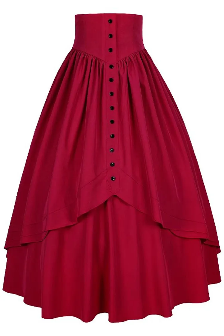 Gothic Elegant Ruffle Lolita Victorian Skirt 3 Colors