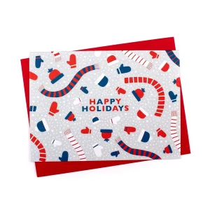 Gray Happy Holidays Card