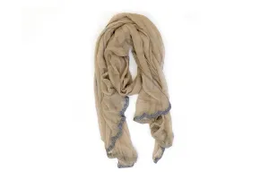 Grey-Brown Chiffon Dupatta - Scarf