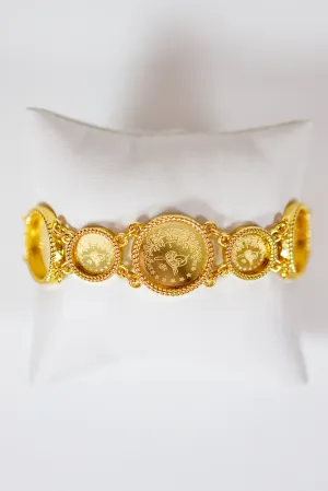 HD Gold Multi Size Disc Bracelet