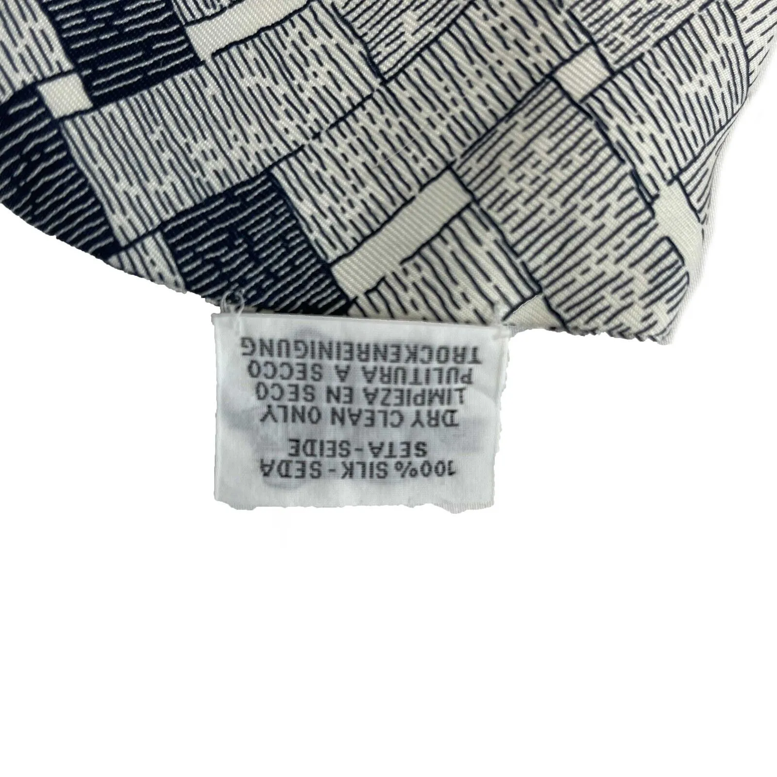 HERMES -Mors a Jouets Chemise Marine Twilly - White, Navy - Scarf - OS