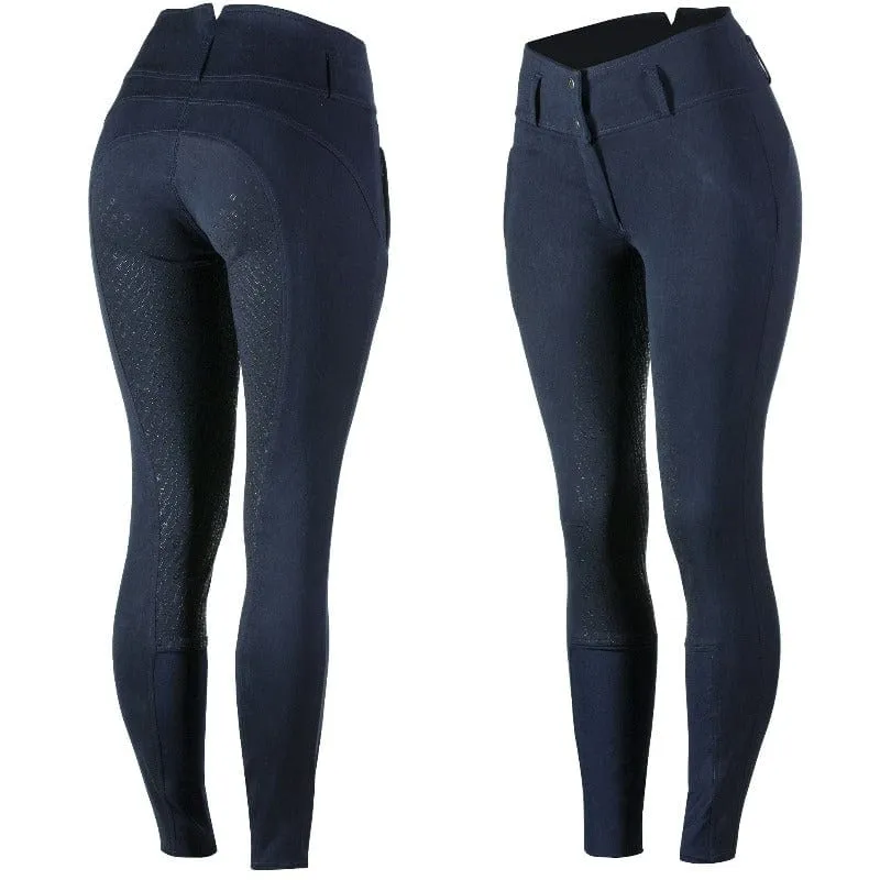 Horze Breeches Womens Daniela Full Seat Navy