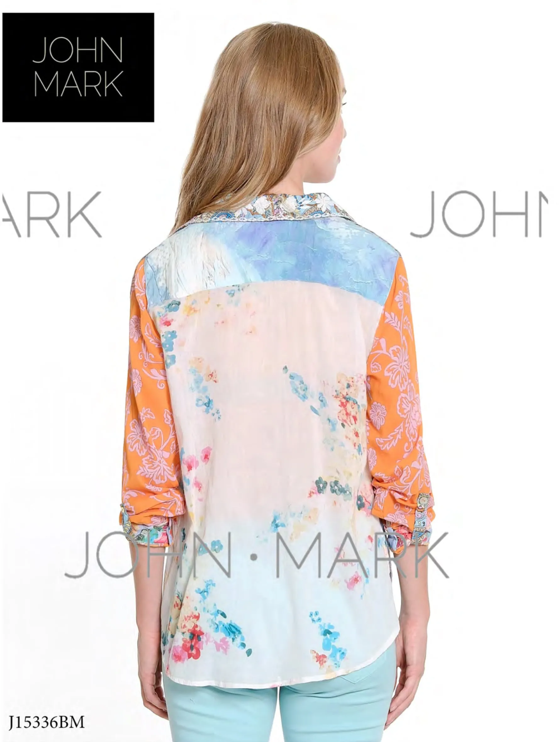 John Mark Embroidery Multi Button Front