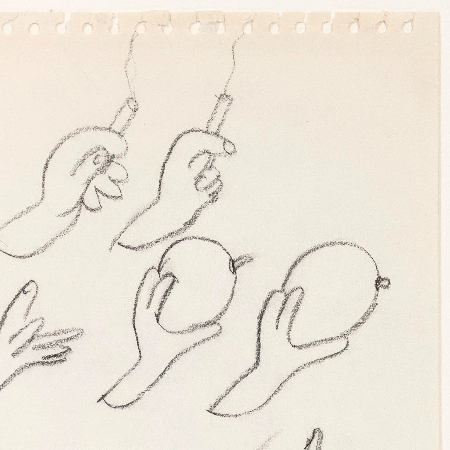 JOYCE WIELAND "HANDS WITH" DRAWING, 1960s