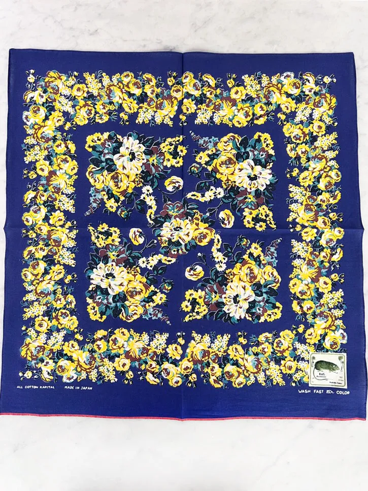 Kapital Fast Color Selvedge Bandana, Nadeshiko-Champetre, Purple