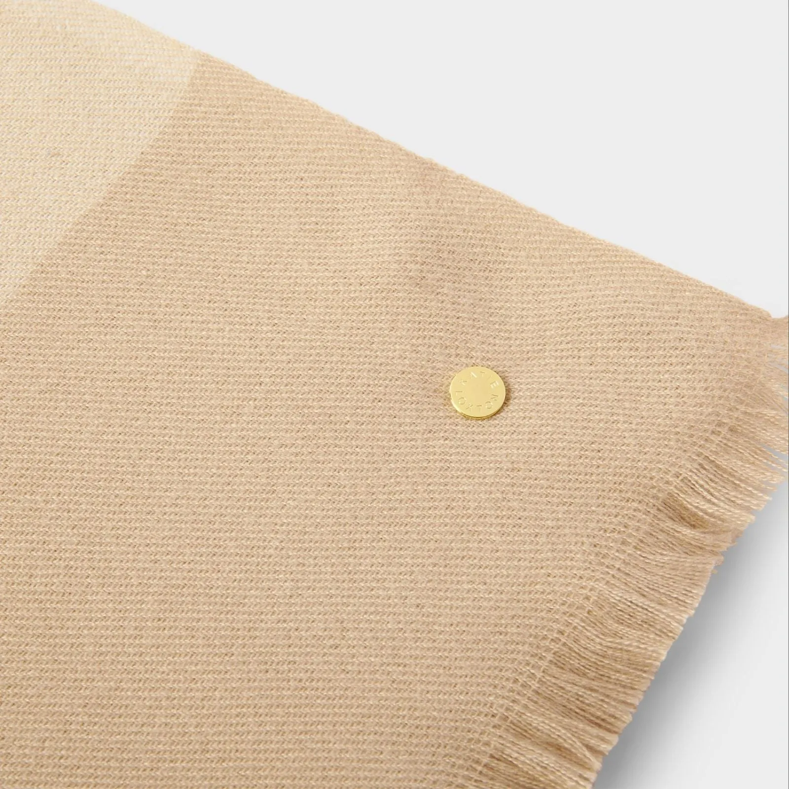 Katie Loxton Blanket Scarf - Light Taupe Off White