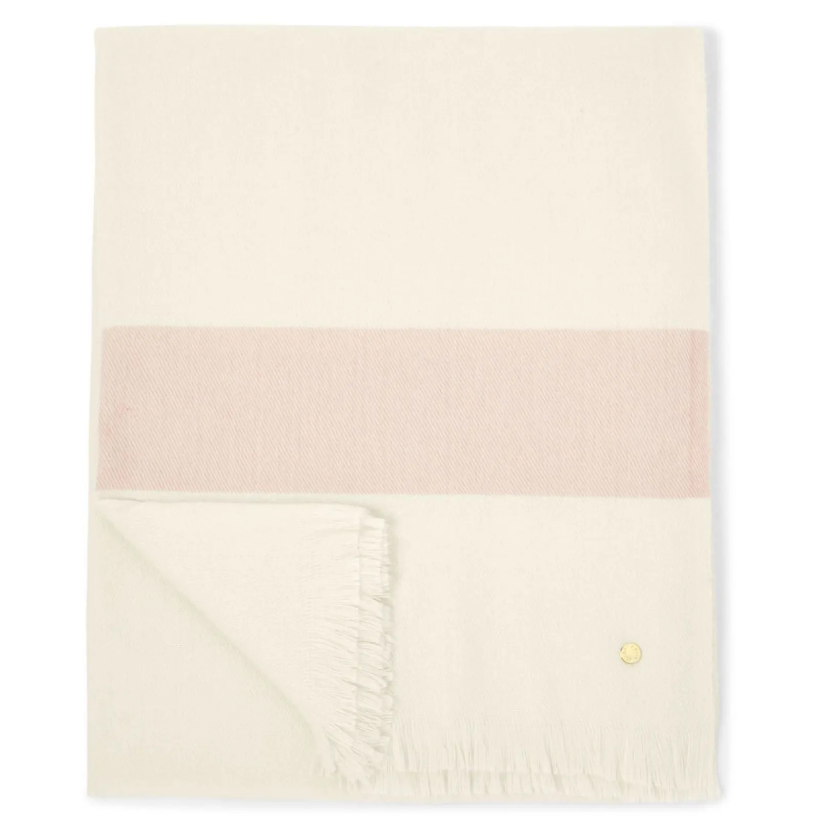 Katie Loxton Stripe Blanket Scarf - Off White Nude Pink