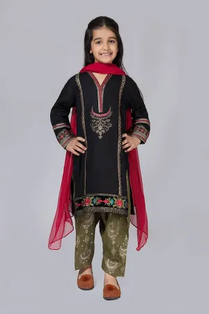 Kids Black Fancy Suit for Eid #N9021