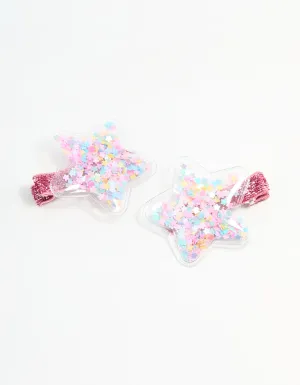 Kids Star Shaker Hair Clips 2-Pack