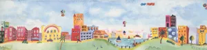Kids Town on the Lake 110031 Wallpaper Border