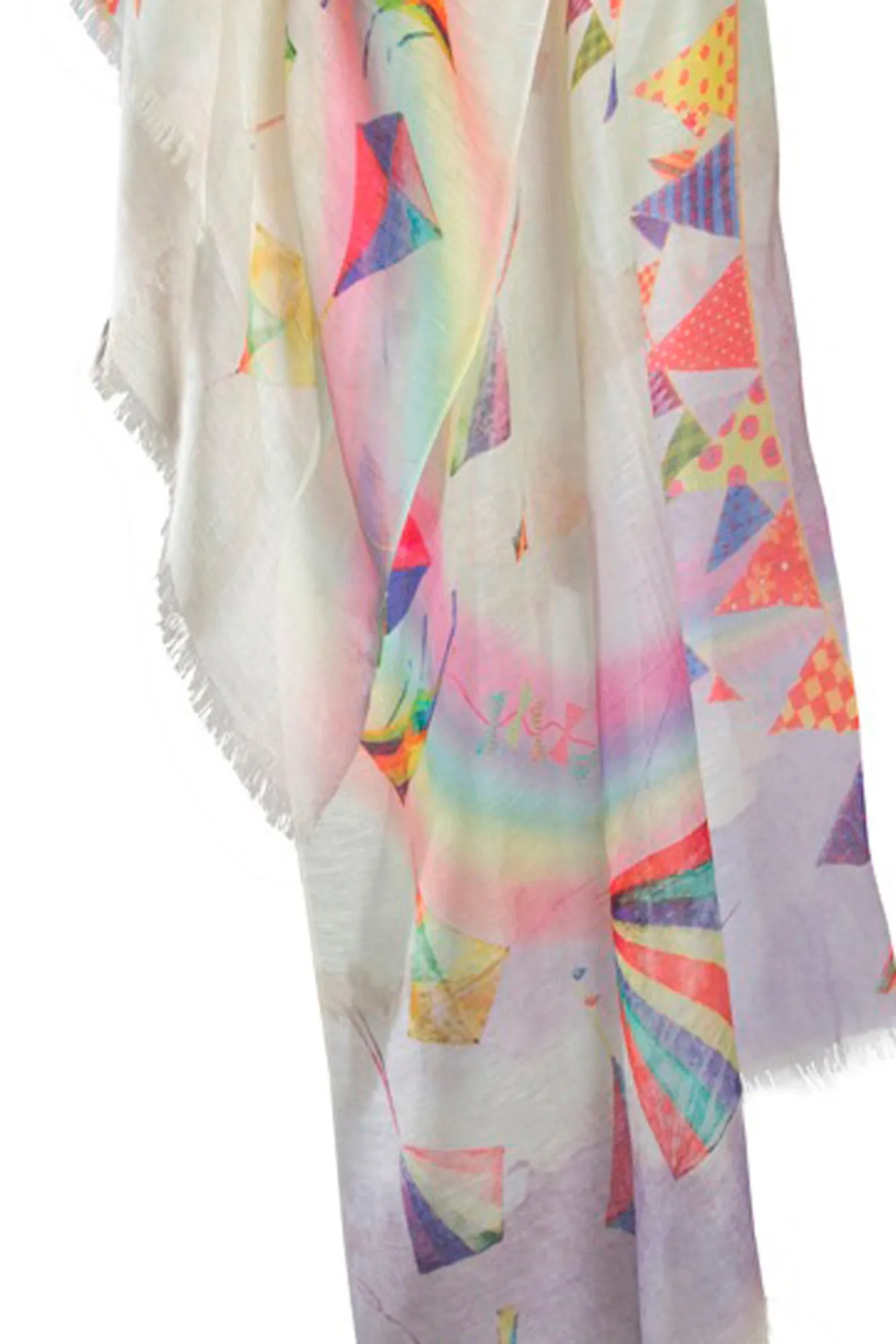 Kites Silk Linen Scarf