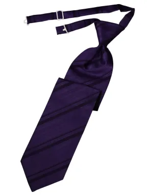 Lapis Striped Satin Kids Necktie
