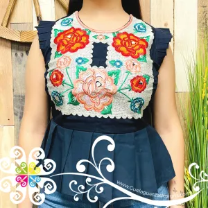 Large Tehuana Linda - Women Casual Top