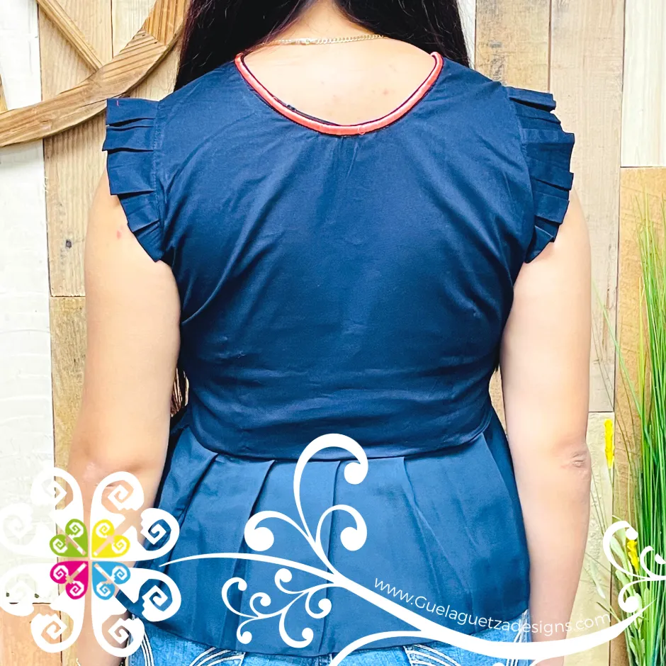 Large Tehuana Linda - Women Casual Top