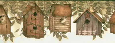 Leaf Birds Home PC95172 Wallpaper Border