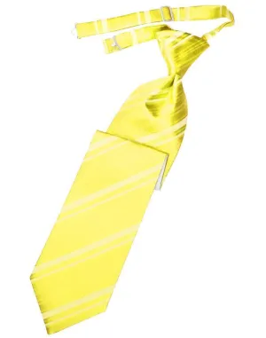 Lemon Striped Satin Kids Necktie