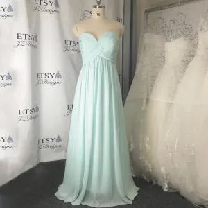 light blue bridesmaid dresses long 2020 chiffon cheap custom elegant wedding party dresses