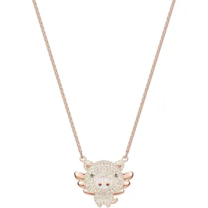 Little Pig Multi-Colored Rose Gold Plating Pendant Necklace