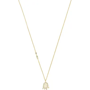 Loney Tunes Canary Cage Multi-Colored Gold-Tone Plated Pendant Necklace