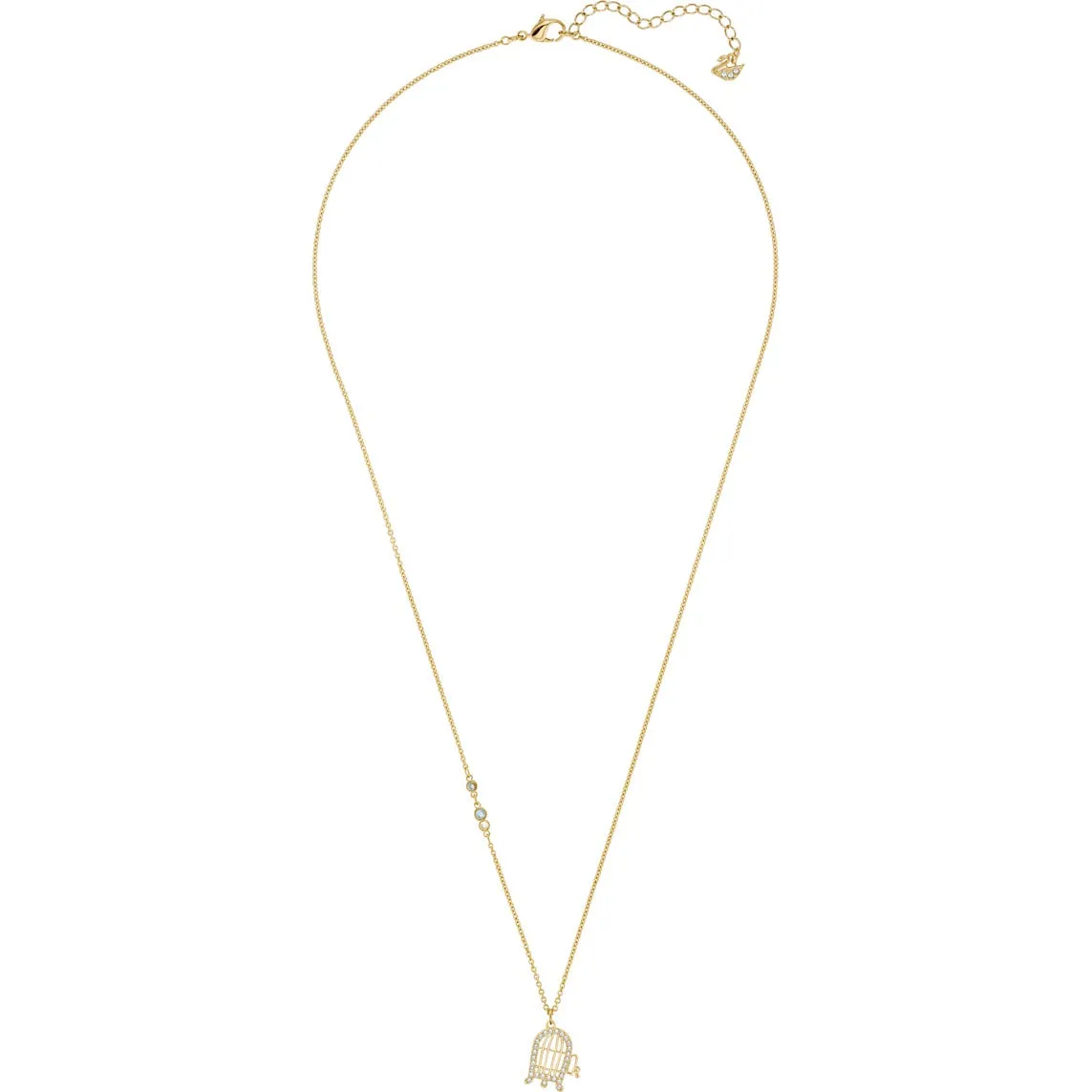 Loney Tunes Canary Cage Multi-Colored Gold-Tone Plated Pendant Necklace