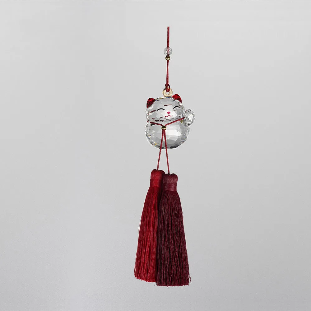 Lucky Cat Crystal Ornament