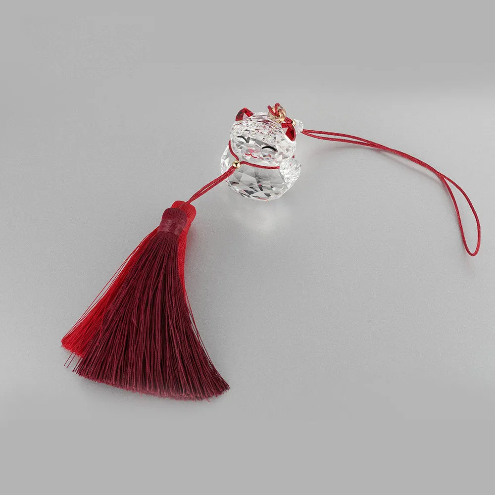 Lucky Cat Crystal Ornament