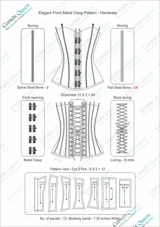 Macray Steel Boned Overbust Christmas Special Corset