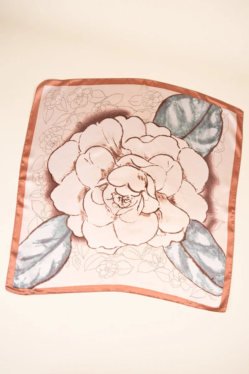Magnolia's In Bloom Mint Polyester Scarf