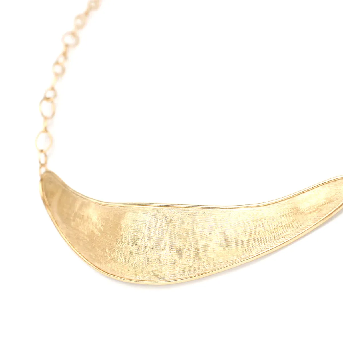 Marco Bicego Lunaria Engraved "Smile" Necklace