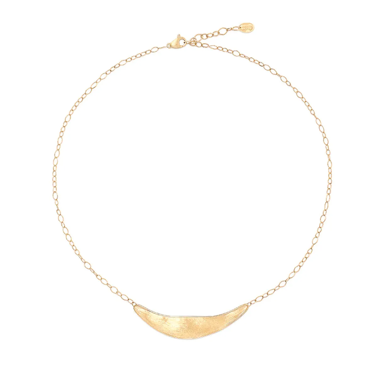 Marco Bicego Lunaria Engraved "Smile" Necklace