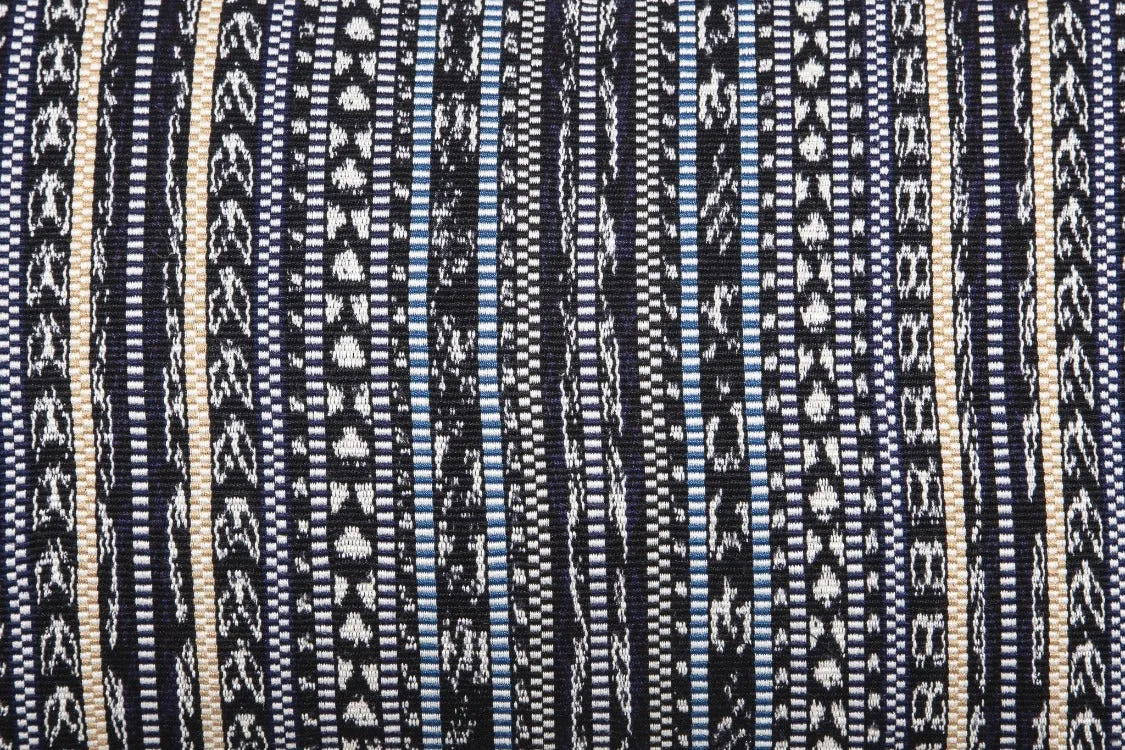 Maria Pillow, Ikat, Navy Blue