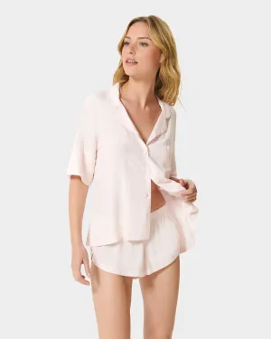 Marla Eco Viscose Short Pajama Set Pale Pink