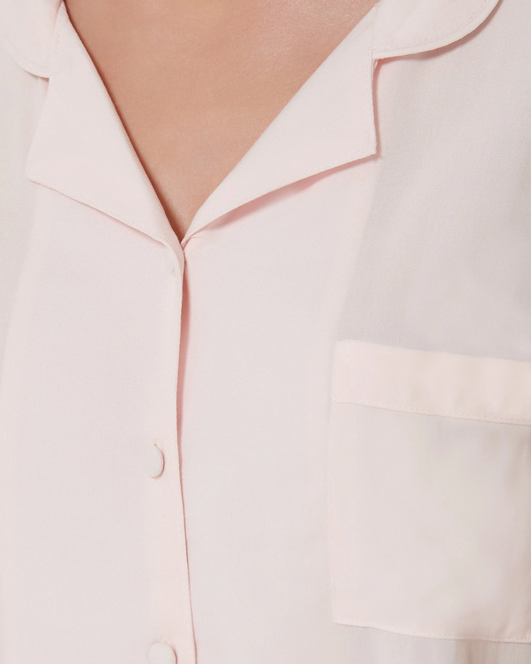 Marla Eco Viscose Short Pajama Set Pale Pink