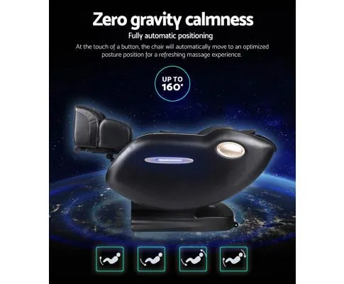 Massage Chair SL Track Full Body Air Bags Shiatsu Massaging Massager - Black